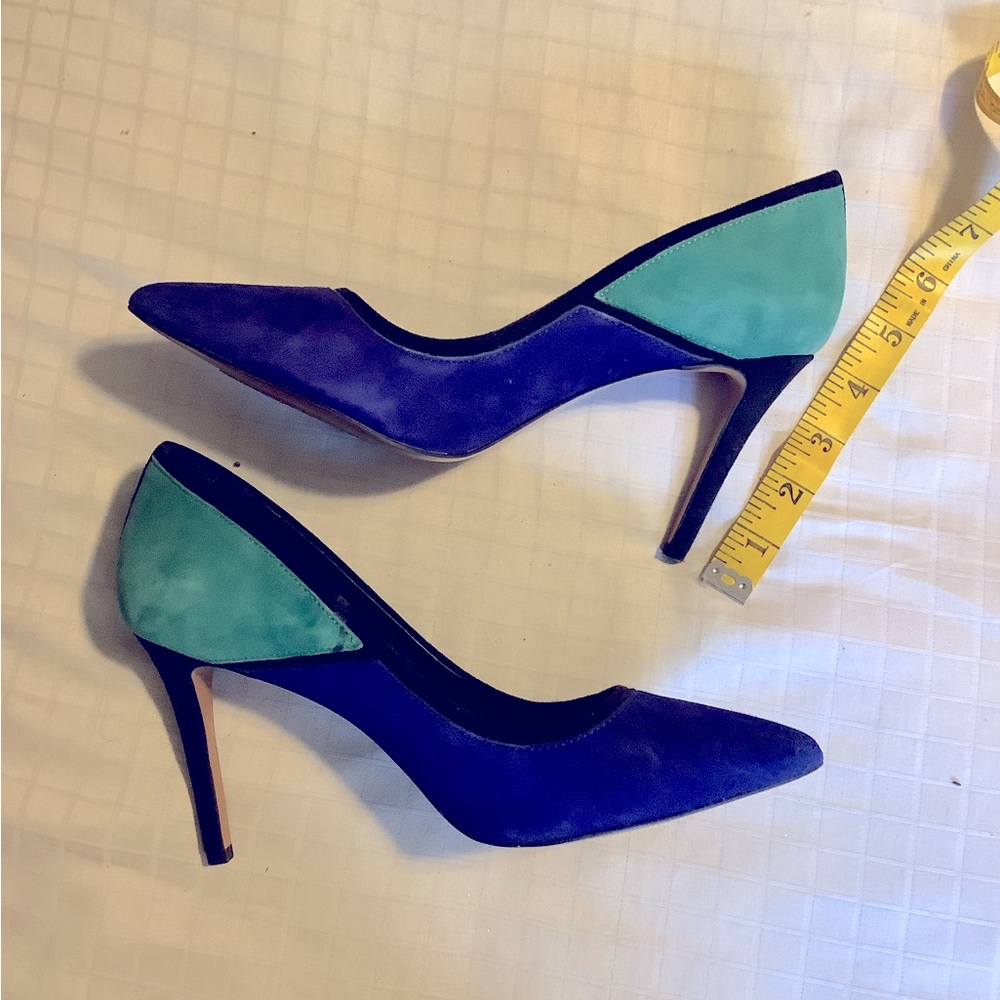 Aldo colour blocked heels with matching clutch